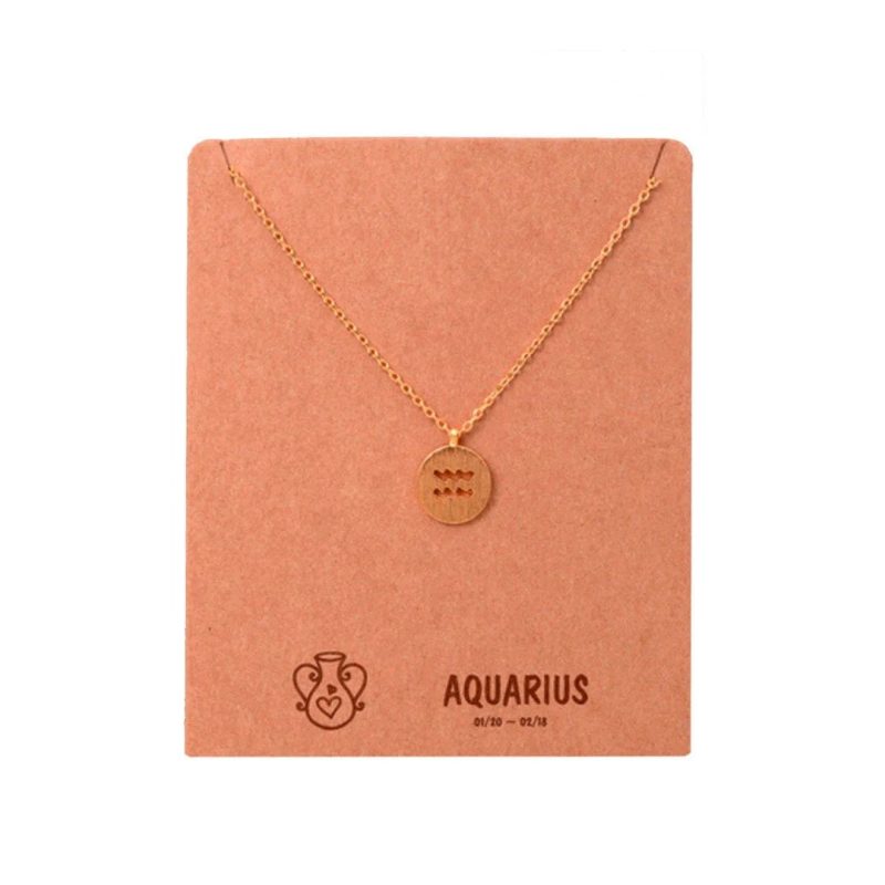 trendy bohemian aquarius zodiac necklace aquarius zodiac sign 469