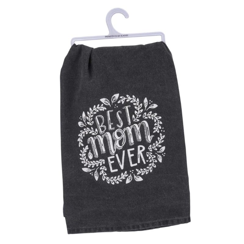 trendy bohemian black towel wordsmomin best mom ever dish 227