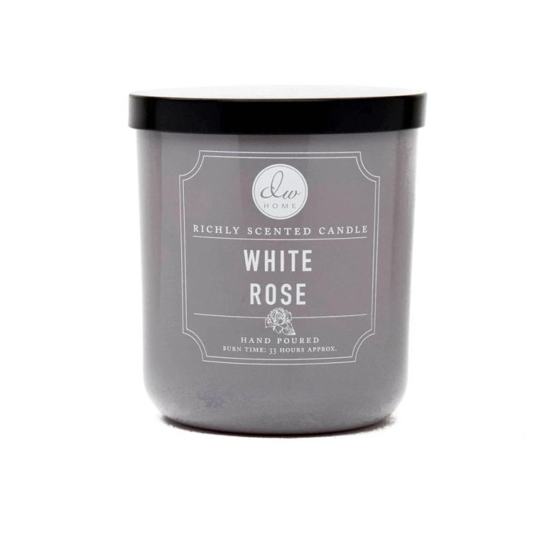 trendy bohemian candle black lid white rose candle daisy lane 666