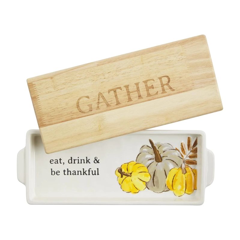 trendy bohemian ceramic tray wooden be thankful goard daisy 405