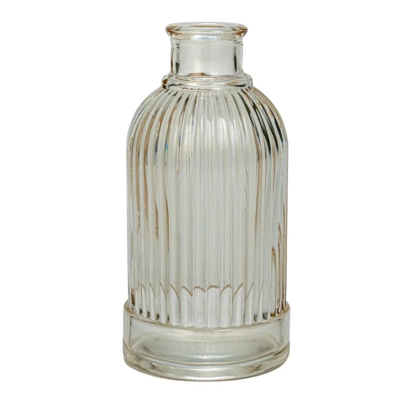 trendy bohemian clear glass bottle wood tray embossed glass 553