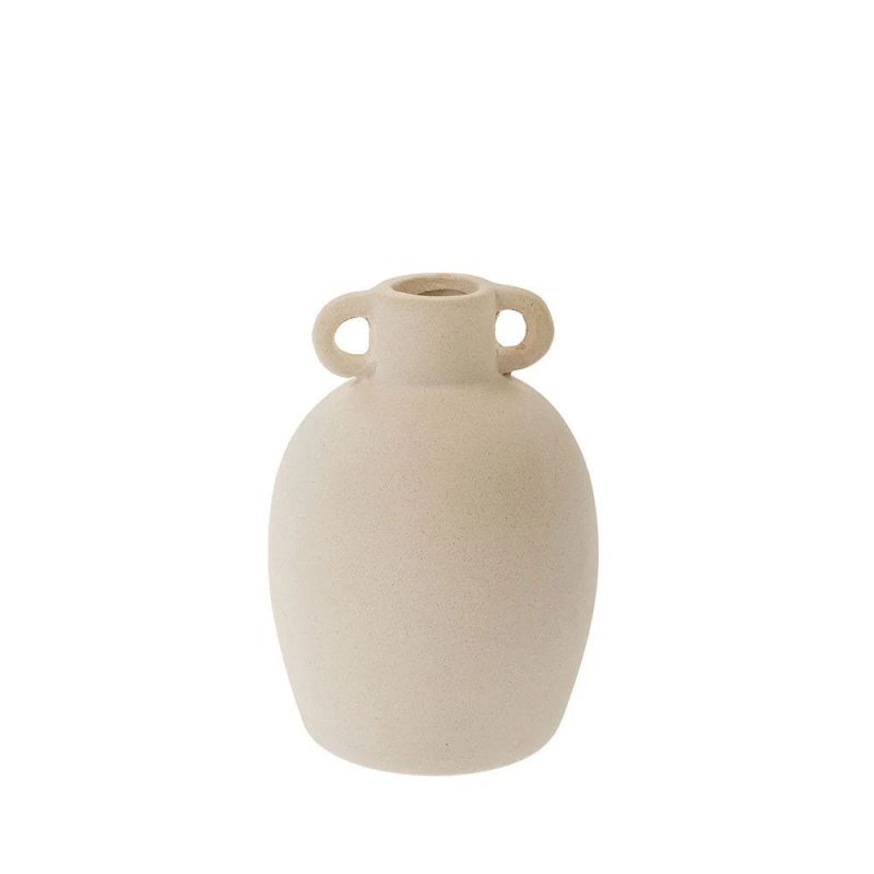 trendy bohemian cream colored ceramic vase aspen stoneware vase 846