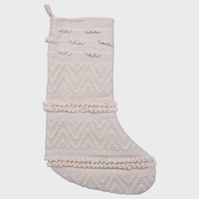 trendy bohemian cream colored knit christmas woven cotton blend 571