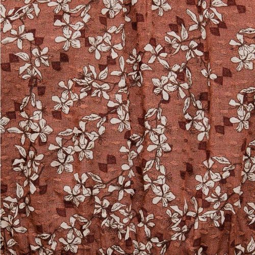 trendy bohemian floral patterned fabric 3 4 sleeve back open print 490