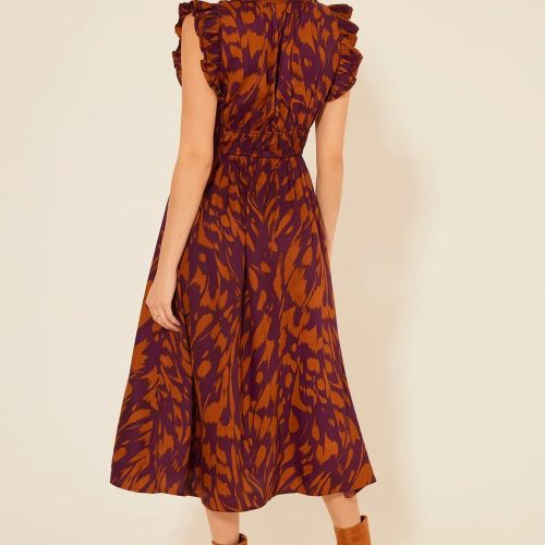 trendy bohemian floral print midi paseo de oro dress daisy lane 131