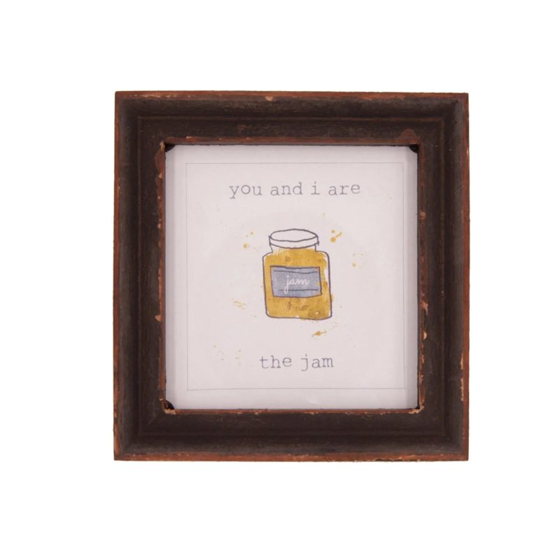 trendy bohemian framed picture jar you and i are the jam wood framed 668