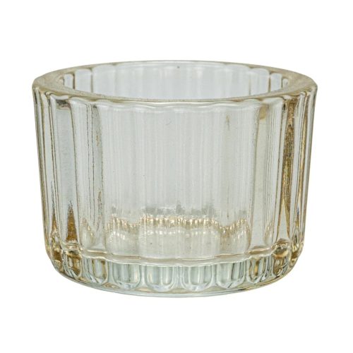 trendy bohemian glass candle holder wood tray embossed glass 476