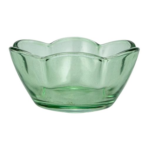 trendy bohemian green glass bowl wood tray embossed glass 782