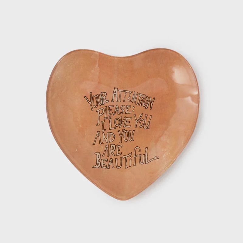 trendy bohemian heart shaped ceramic plate your attention please 769