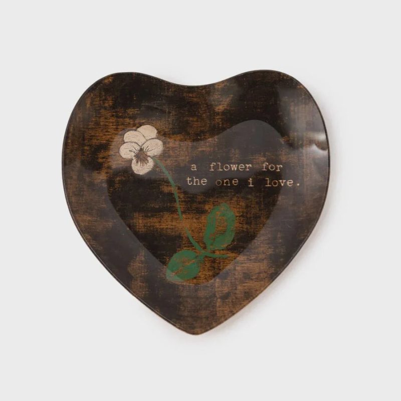 trendy bohemian heart shaped decorative plate a flower 691