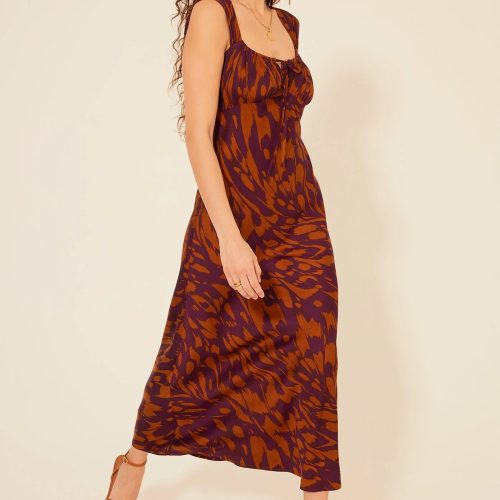 trendy bohemian long patterned sundress lucile maxi dress daisy lane 969