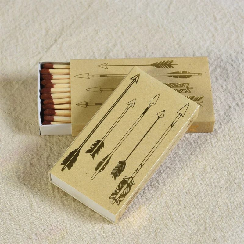 trendy bohemian matchboxes decorated arrow gold arrows matches box 890