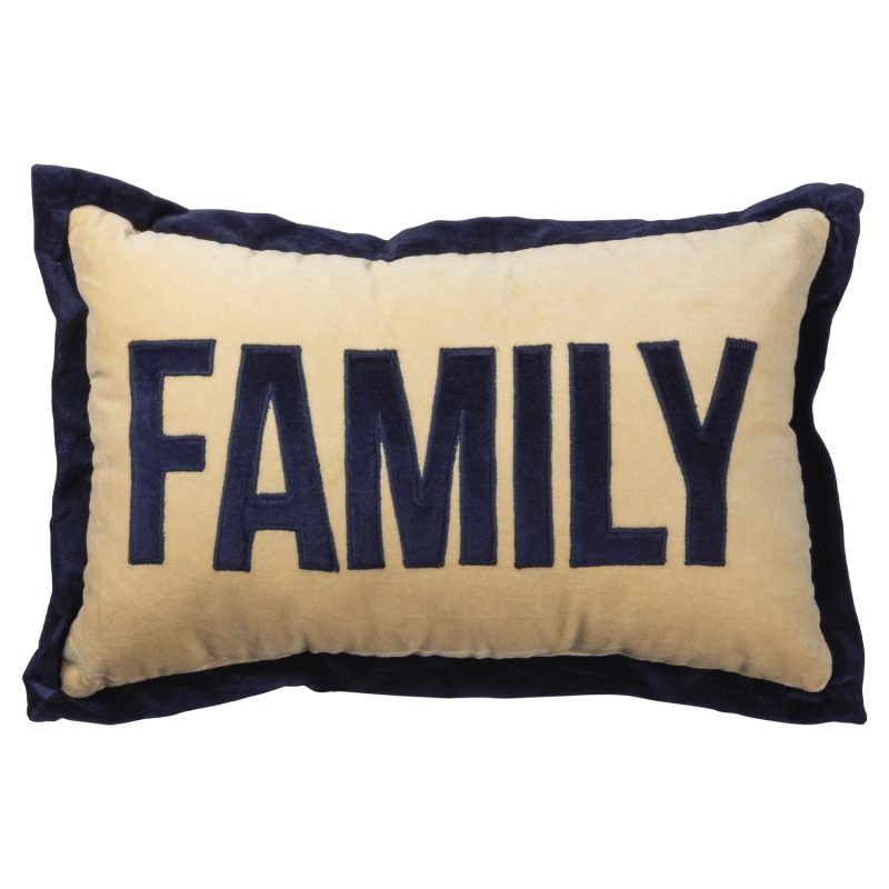 trendy bohemian pillow word family block letter family throw pillow 606