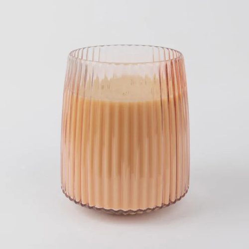 trendy bohemian ribbed glass tumbler sweet grace jumbo candle daisy 145