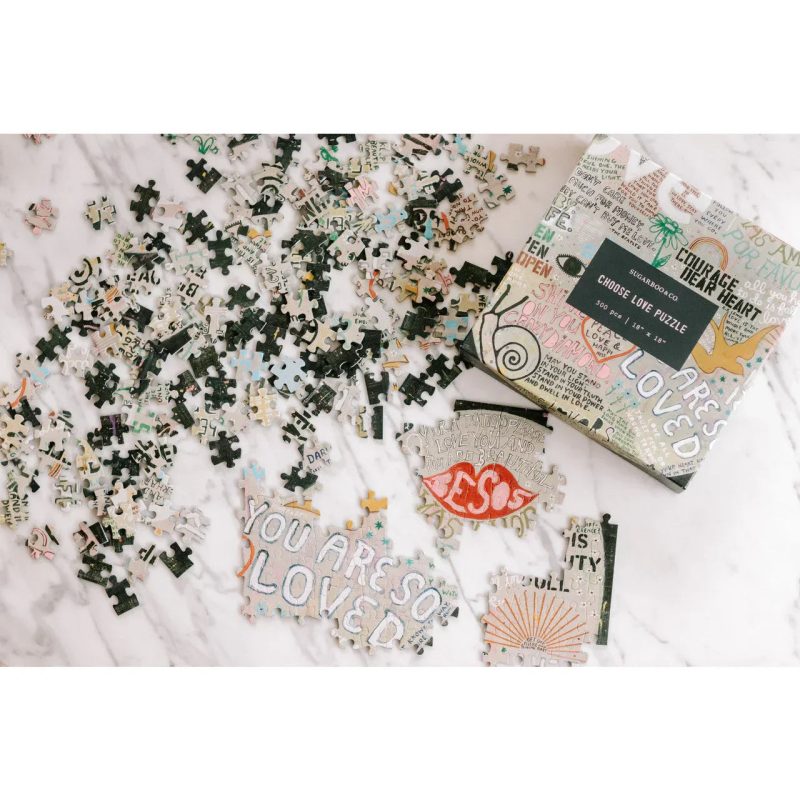 trendy bohemian scattered jigsaw puzzle choose love 500pcs daisy 634