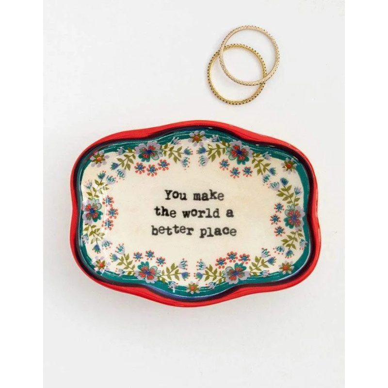 trendy bohemian small tray quote better place artisan dish daisy 619