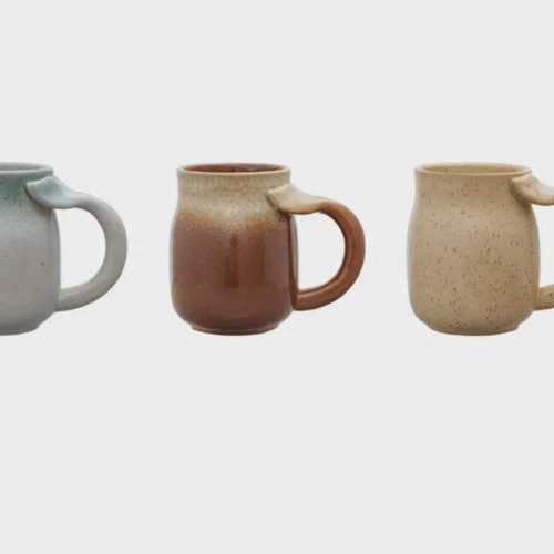 trendy bohemian three mugs colors 16 oz stoneware mug whale tail 504