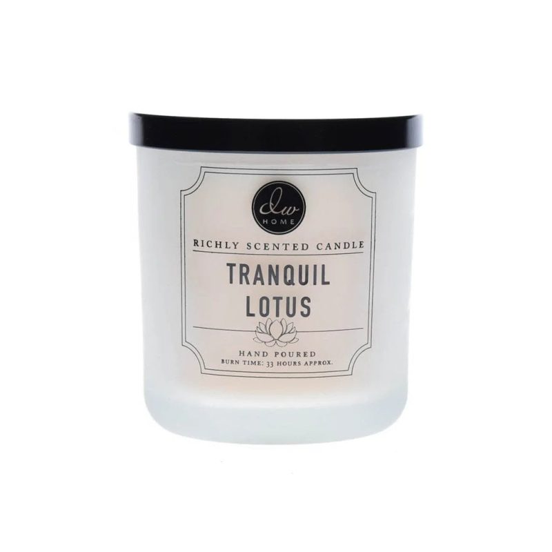 trendy bohemian white candle black tranquil lotus candle daisy lane 612