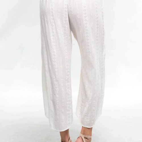 trendy bohemian white linen cotton wrap front pants daisy lane 232