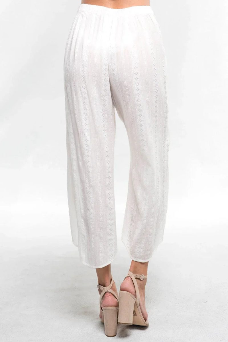 trendy bohemian white linen cotton wrap front pants daisy lane 232