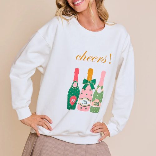 trendy bohemian white sweatshirt colorful cheers graphic daisy 942