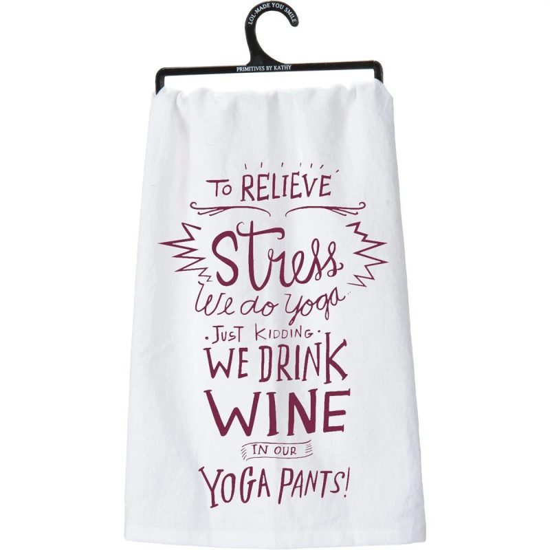 trendy bohemian white tea towel wine lovers dish towel daisy lane 921