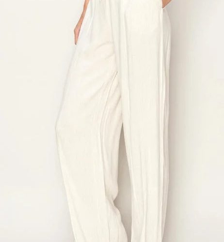 trendy bohemian white wide leg pants woven textured wide leg pants 382