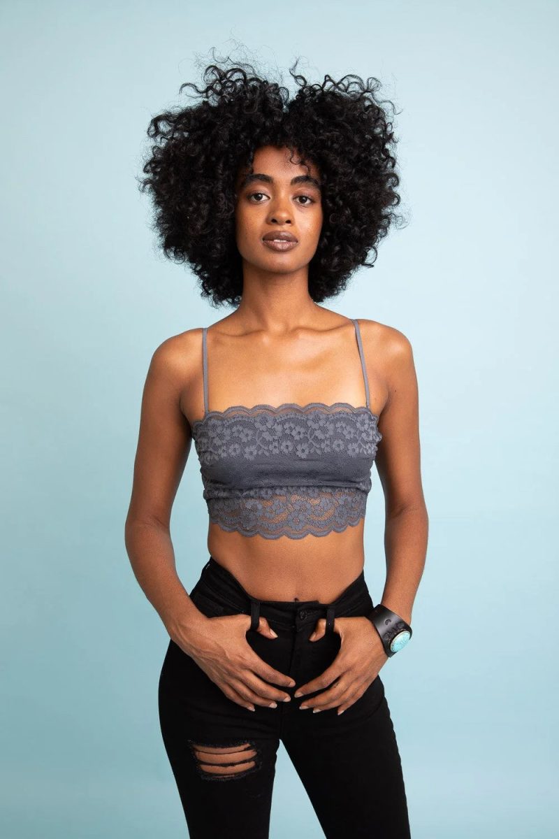 trendy bohemian woman big afro wide lace bandeau with detachable 955