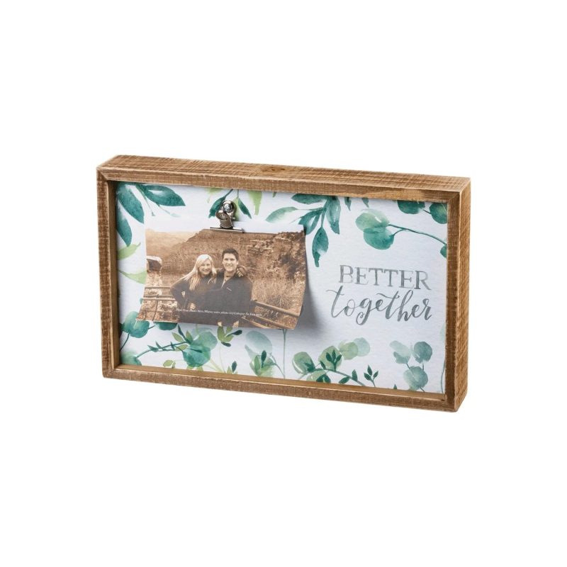 trendy bohemian wooden frame photo better together inset box frame 881