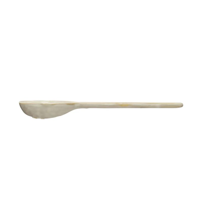 trendy bohemian wooden spoon shallow white stoneware strainer daisy 802